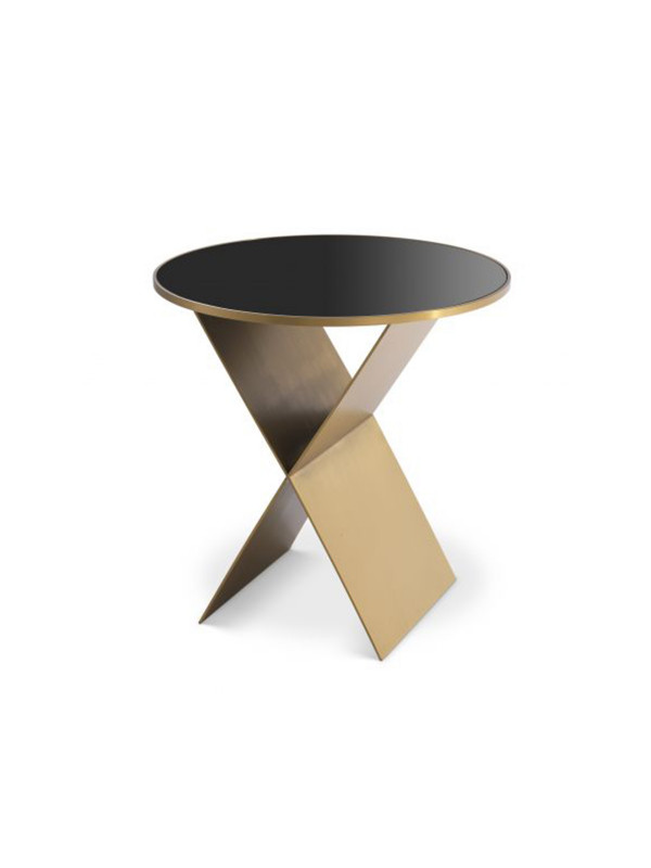 Brushed Brass Finish Side Table